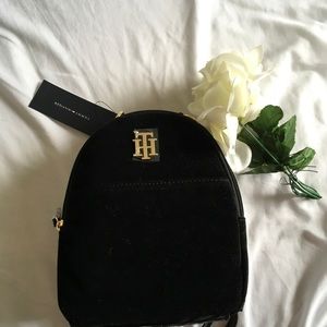 tommy hilfiger velvet backpack